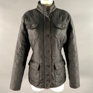 BARBOUR Size 12 Black Polyamide Quilted Jacket